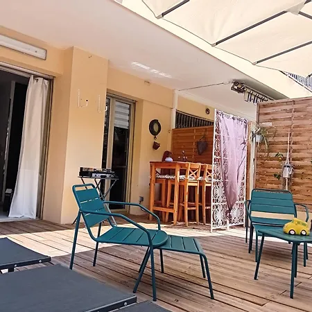 Nice- Gairaut - Jardin Prive- Grand F1 Lumineux-piscine Collective